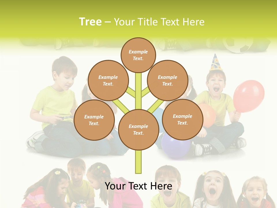 Schoolgirl White Small PowerPoint Template