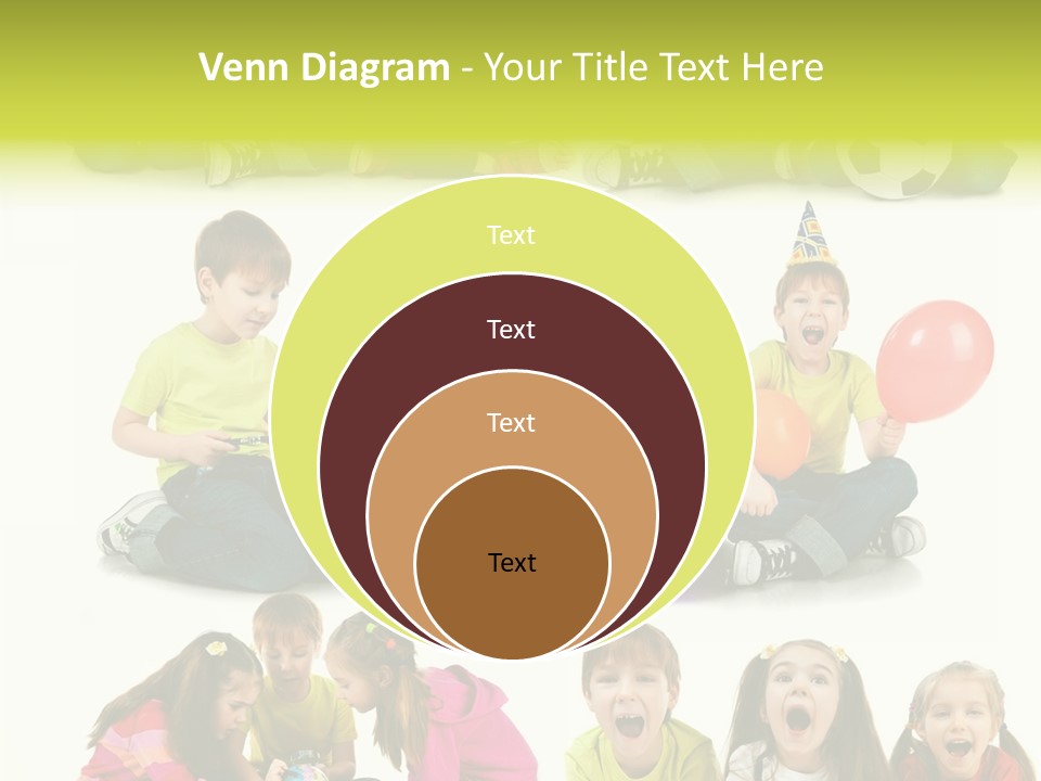 Schoolgirl White Small PowerPoint Template