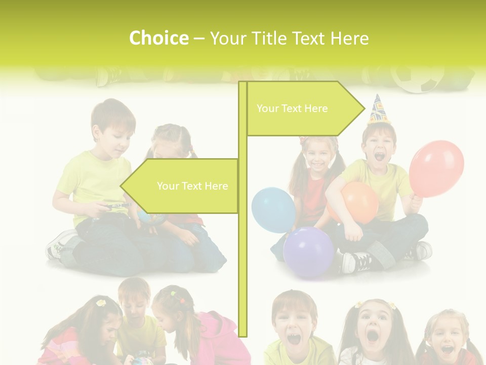 Schoolgirl White Small PowerPoint Template