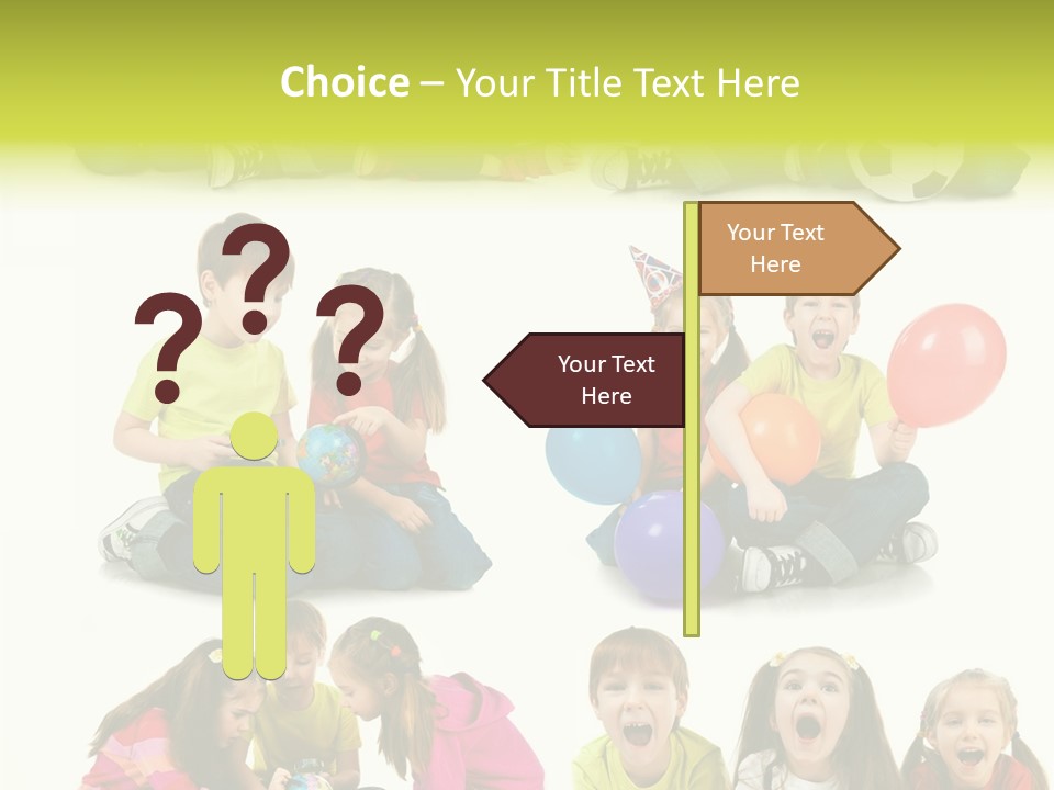 Schoolgirl White Small PowerPoint Template