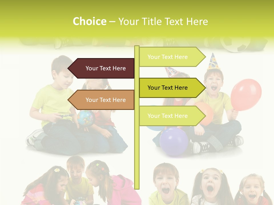 Schoolgirl White Small PowerPoint Template