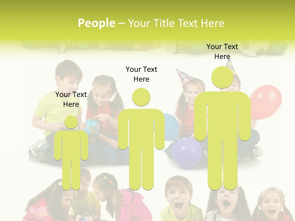 Schoolgirl White Small PowerPoint Template