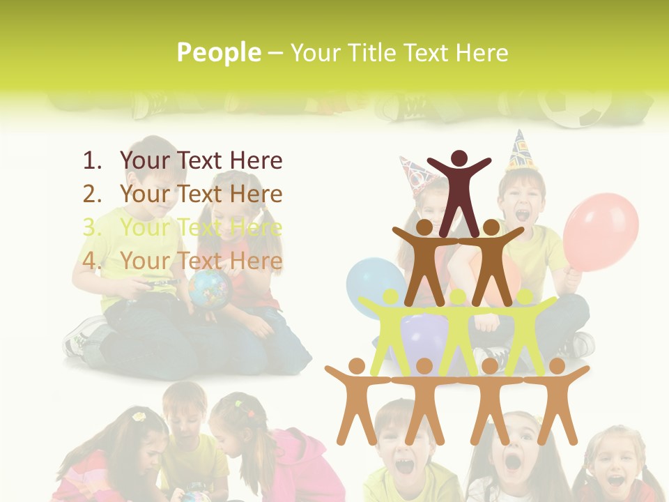 Schoolgirl White Small PowerPoint Template