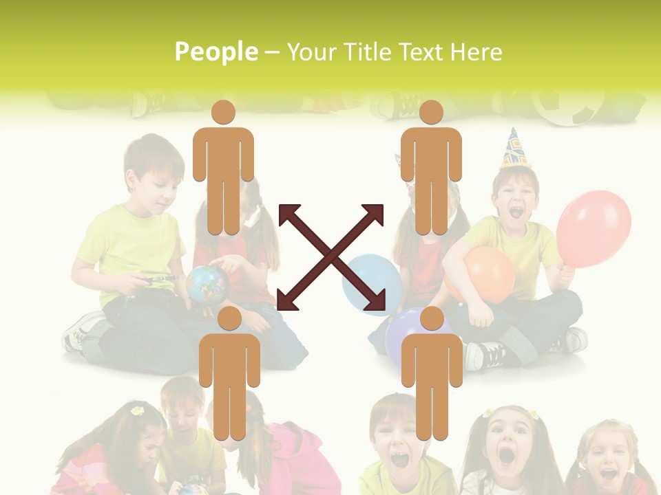 Schoolgirl White Small PowerPoint Template