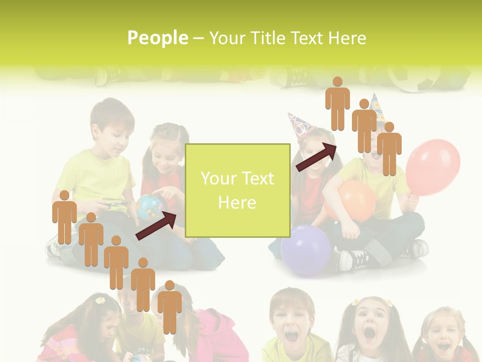 Schoolgirl White Small PowerPoint Template