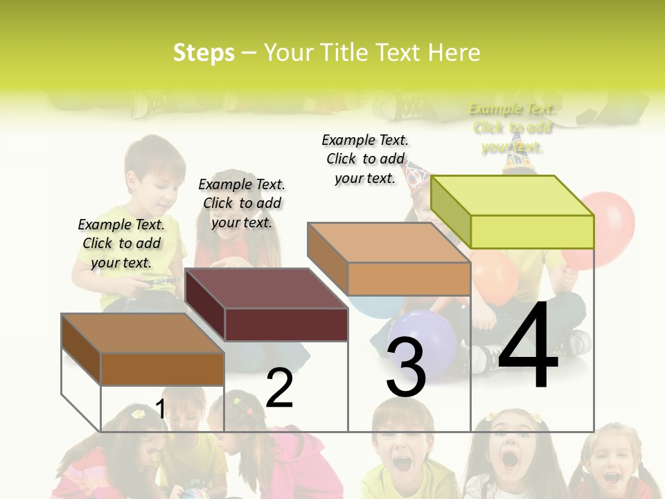 Schoolgirl White Small PowerPoint Template