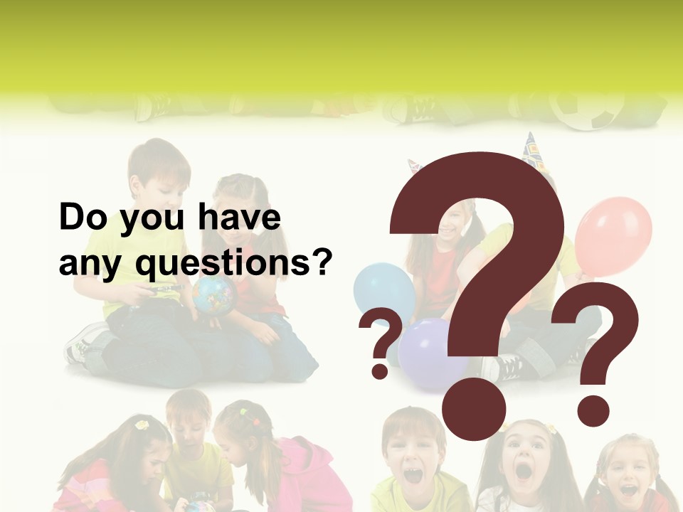 Schoolgirl White Small PowerPoint Template