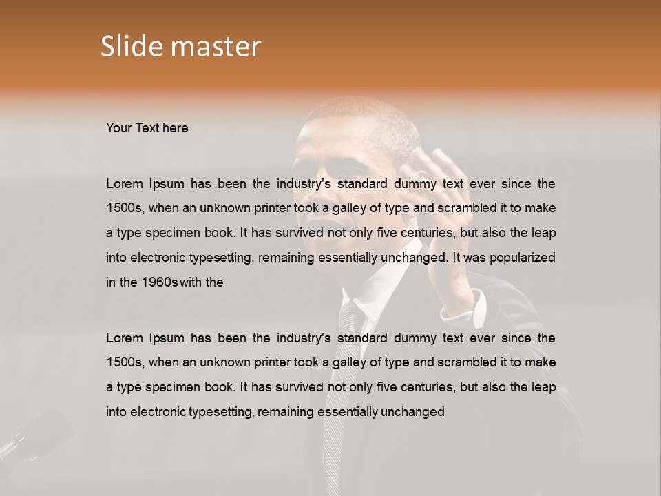 Speech President Obama Politics PowerPoint Template