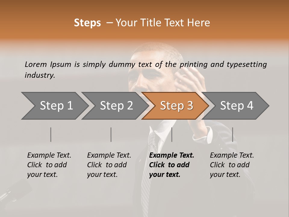 Speech President Obama Politics PowerPoint Template
