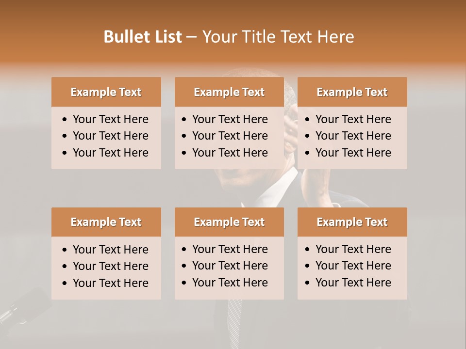 Speech President Obama Politics PowerPoint Template