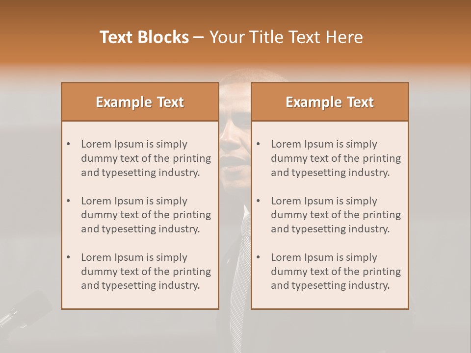 Speech President Obama Politics PowerPoint Template
