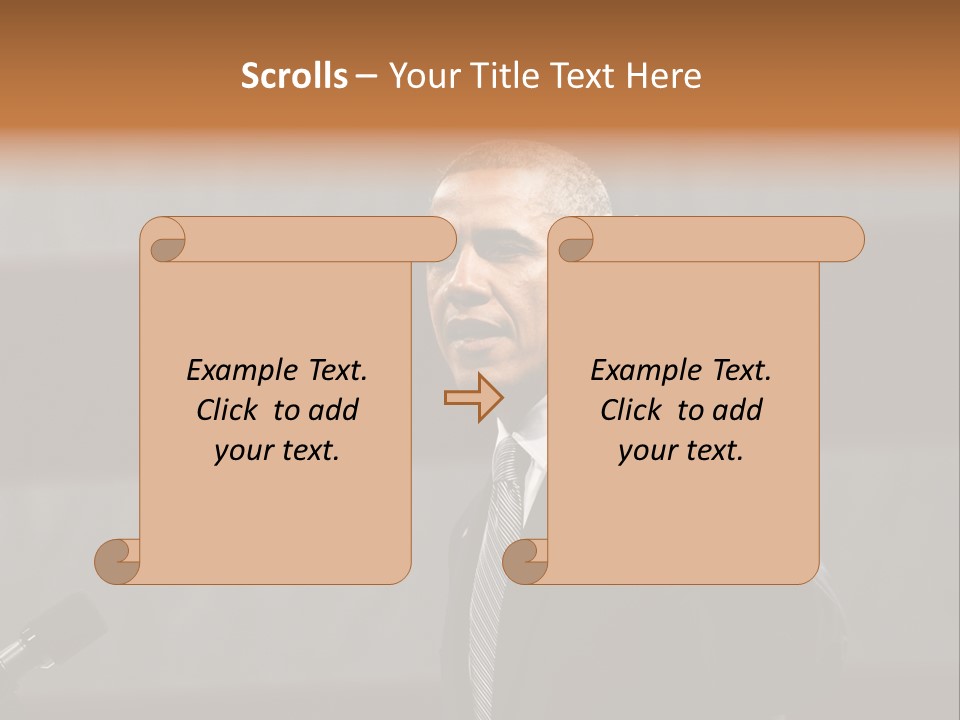 Speech President Obama Politics PowerPoint Template