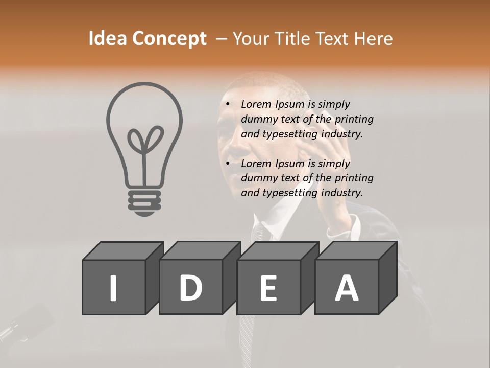 Speech President Obama Politics PowerPoint Template