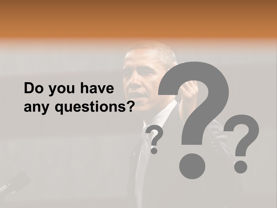 Speech President Obama Politics PowerPoint Template