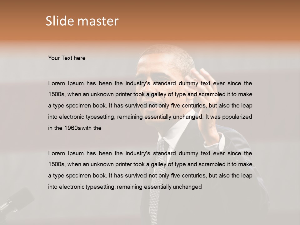 The President Of The United States Giving A Speech PowerPoint Template