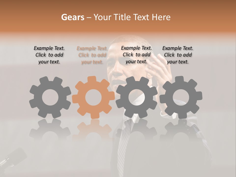 The President Of The United States Giving A Speech PowerPoint Template