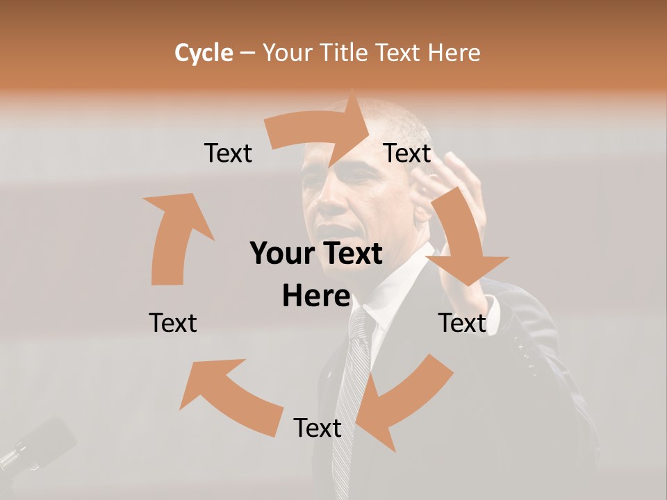 The President Of The United States Giving A Speech PowerPoint Template