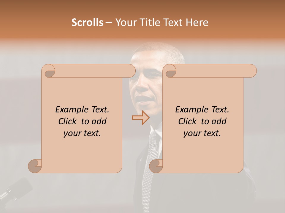 The President Of The United States Giving A Speech PowerPoint Template