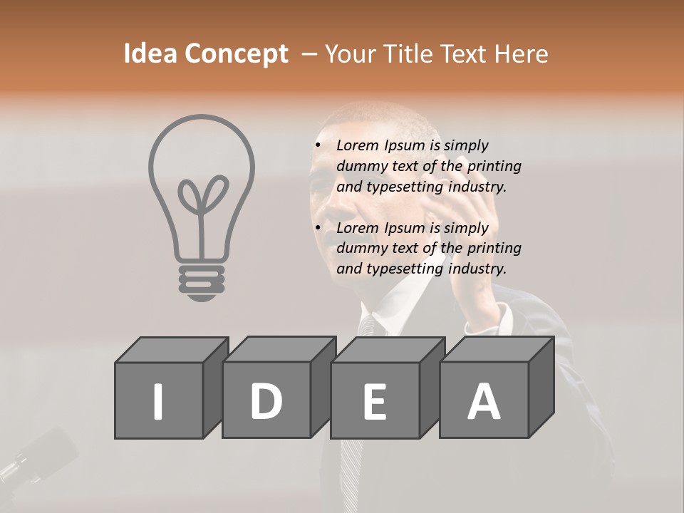 The President Of The United States Giving A Speech PowerPoint Template