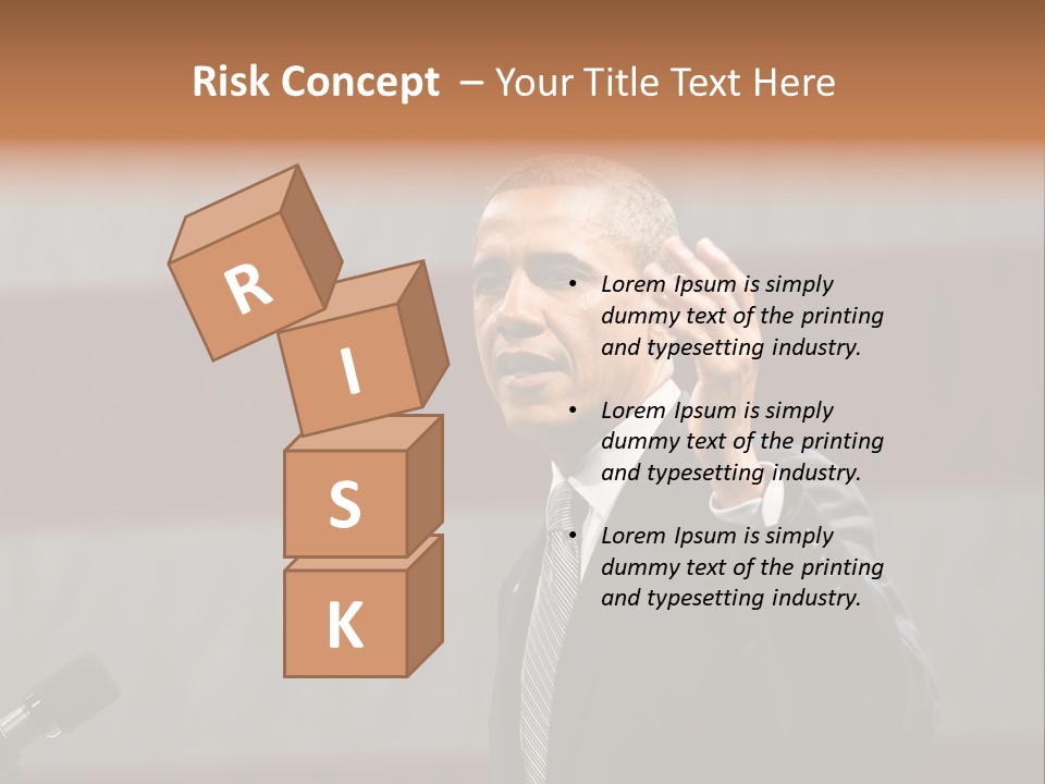 The President Of The United States Giving A Speech PowerPoint Template