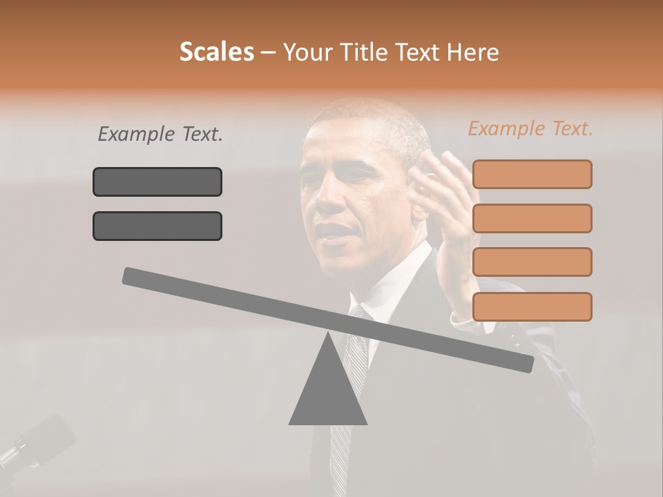 The President Of The United States Giving A Speech PowerPoint Template