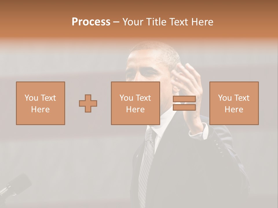 The President Of The United States Giving A Speech PowerPoint Template