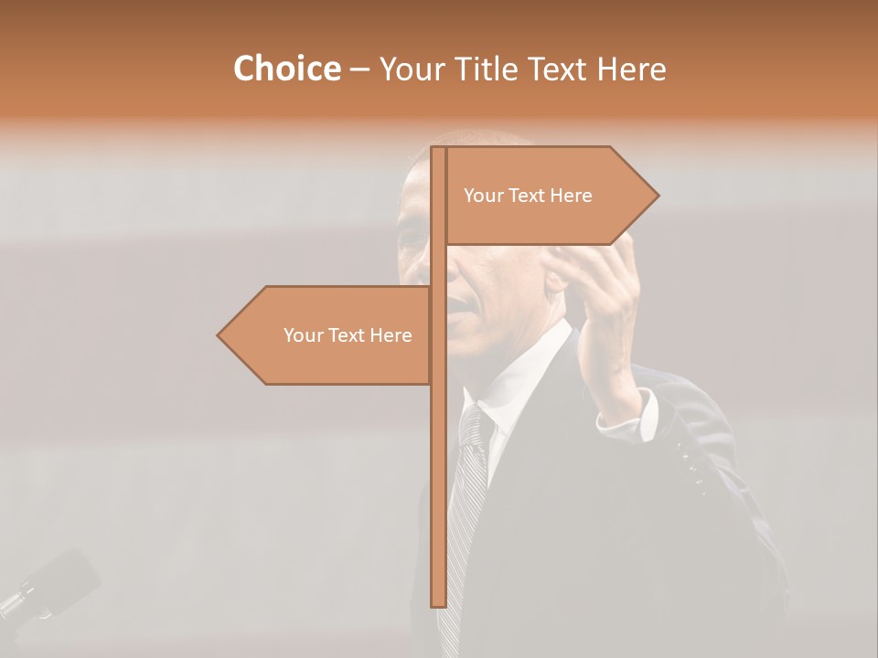 The President Of The United States Giving A Speech PowerPoint Template