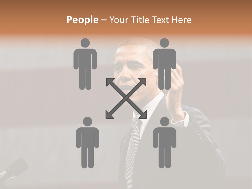 The President Of The United States Giving A Speech PowerPoint Template