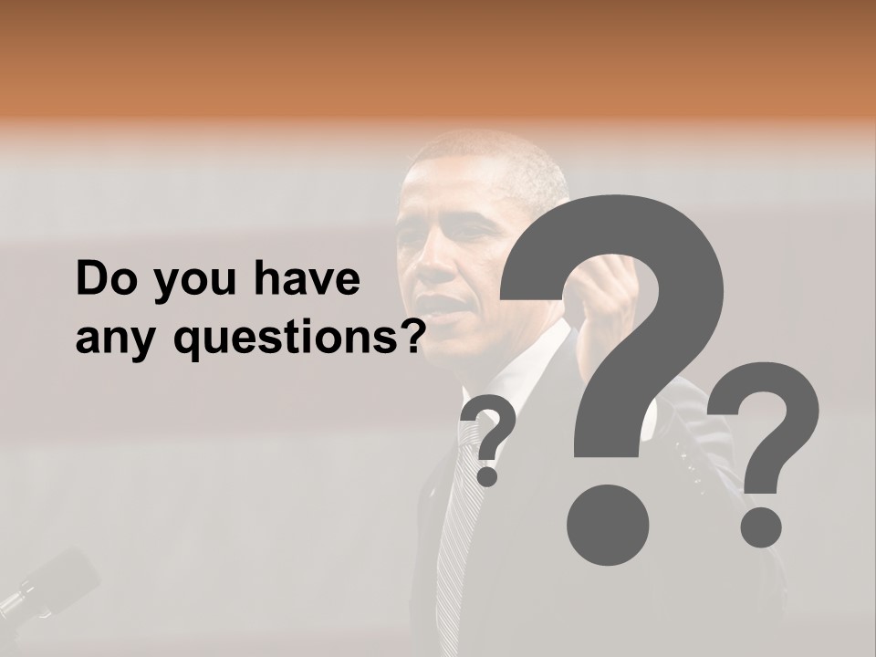 The President Of The United States Giving A Speech PowerPoint Template