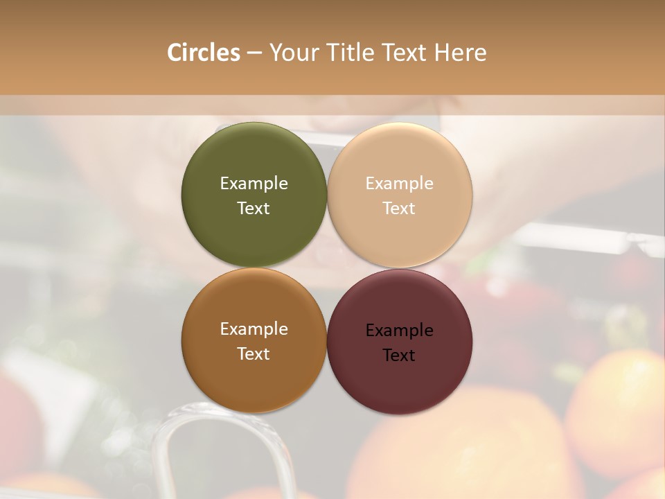 A Person Holding A Cell Phone In A Grocery Cart PowerPoint Template