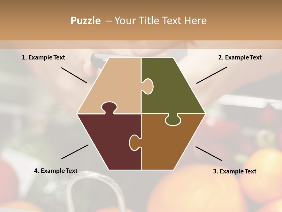 A Person Holding A Cell Phone In A Grocery Cart PowerPoint Template