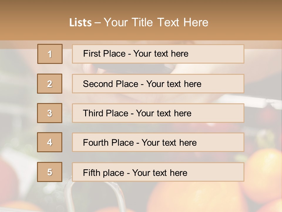 A Person Holding A Cell Phone In A Grocery Cart PowerPoint Template