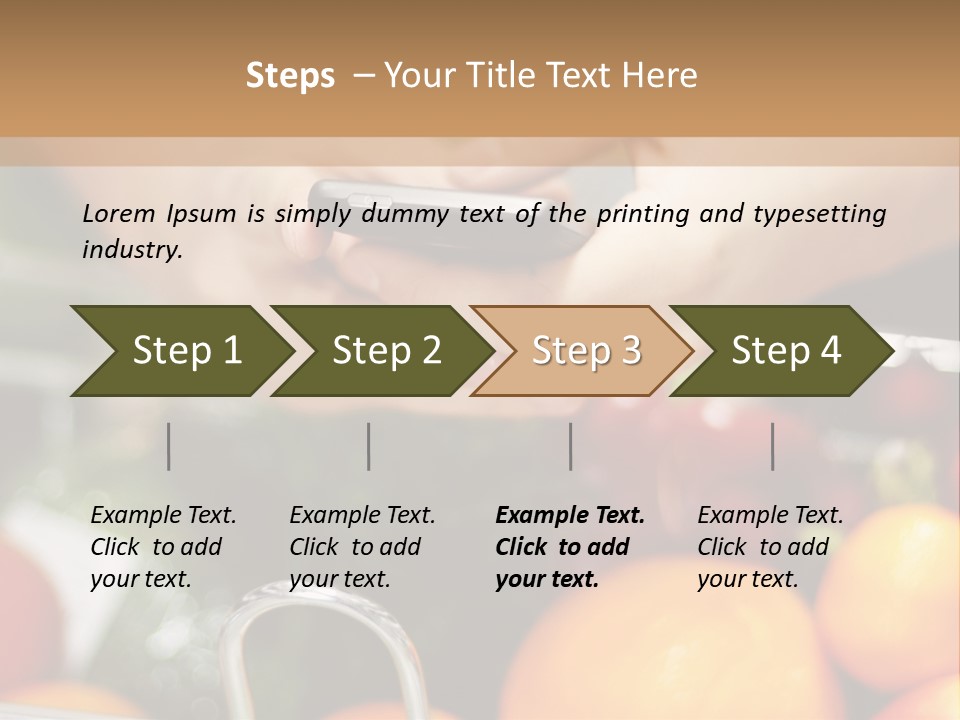 A Person Holding A Cell Phone In A Grocery Cart PowerPoint Template