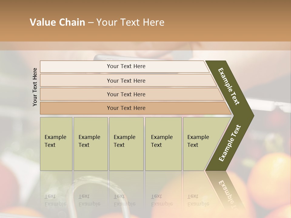 A Person Holding A Cell Phone In A Grocery Cart PowerPoint Template