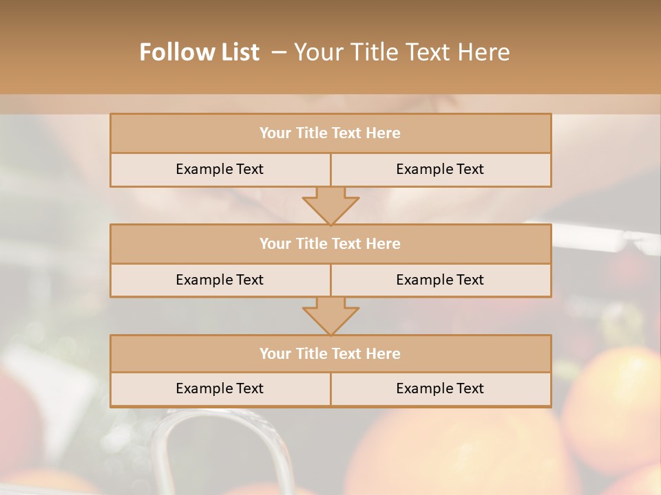 A Person Holding A Cell Phone In A Grocery Cart PowerPoint Template