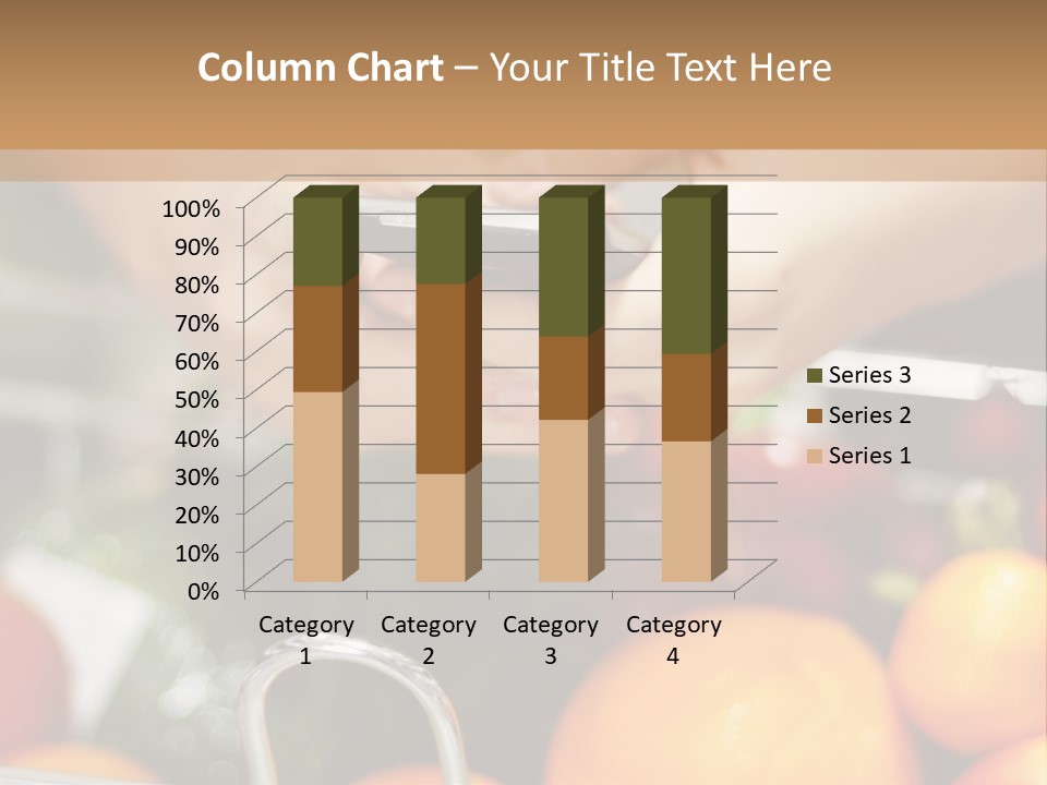 A Person Holding A Cell Phone In A Grocery Cart PowerPoint Template