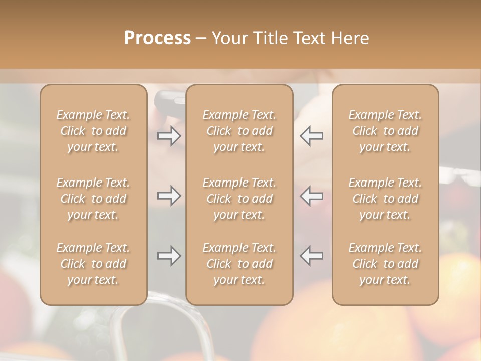 A Person Holding A Cell Phone In A Grocery Cart PowerPoint Template