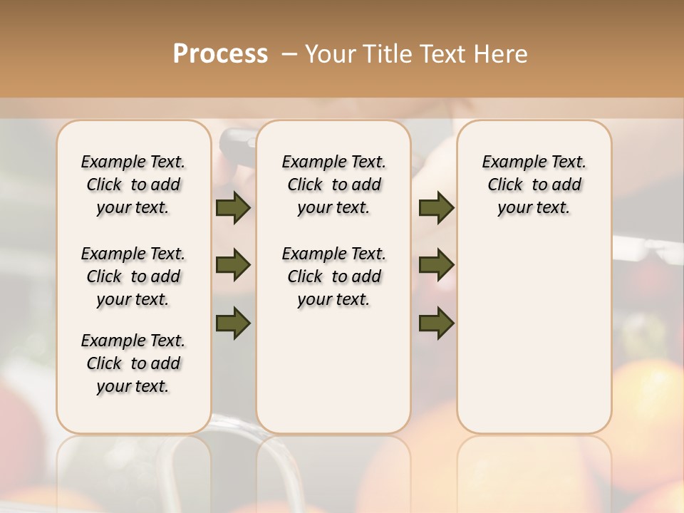 A Person Holding A Cell Phone In A Grocery Cart PowerPoint Template