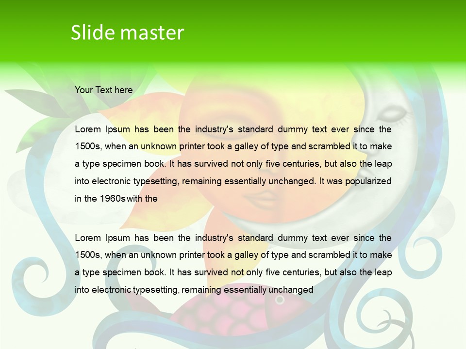 Sun Water Drawing PowerPoint Template