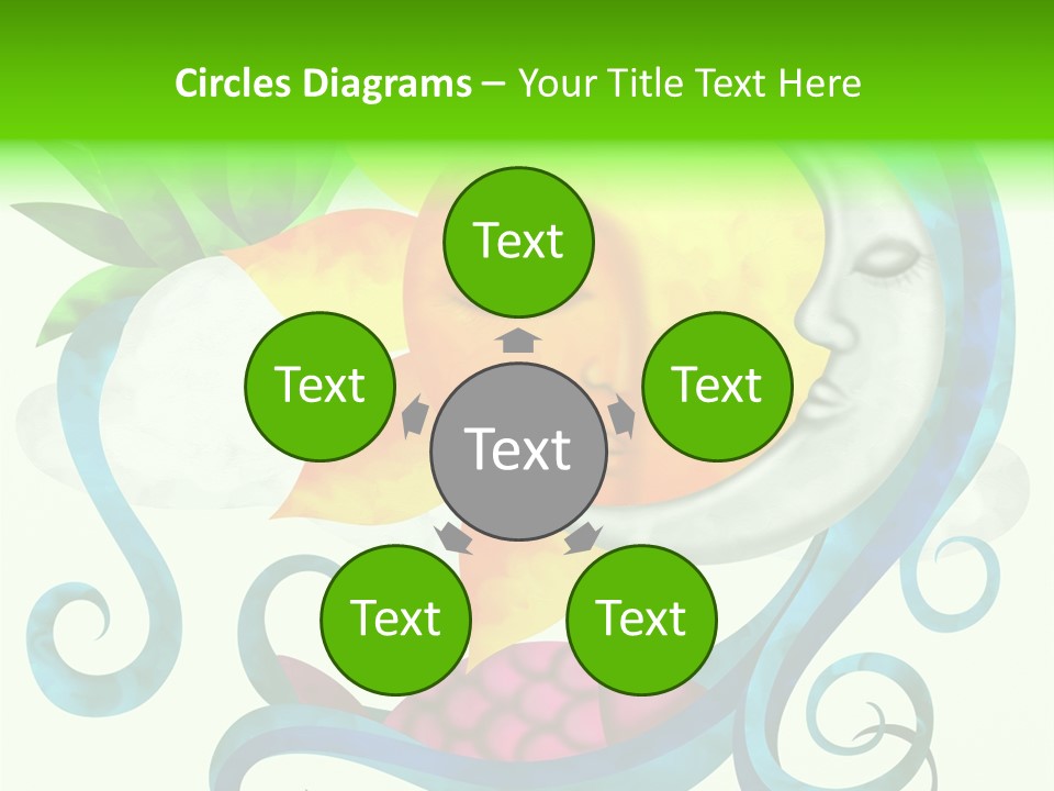 Sun Water Drawing PowerPoint Template