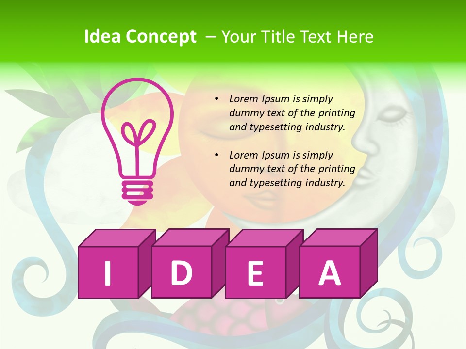 Sun Water Drawing PowerPoint Template