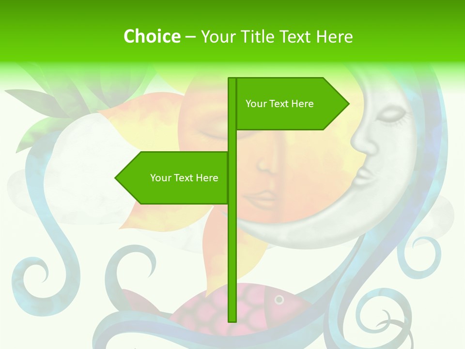 Sun Water Drawing PowerPoint Template