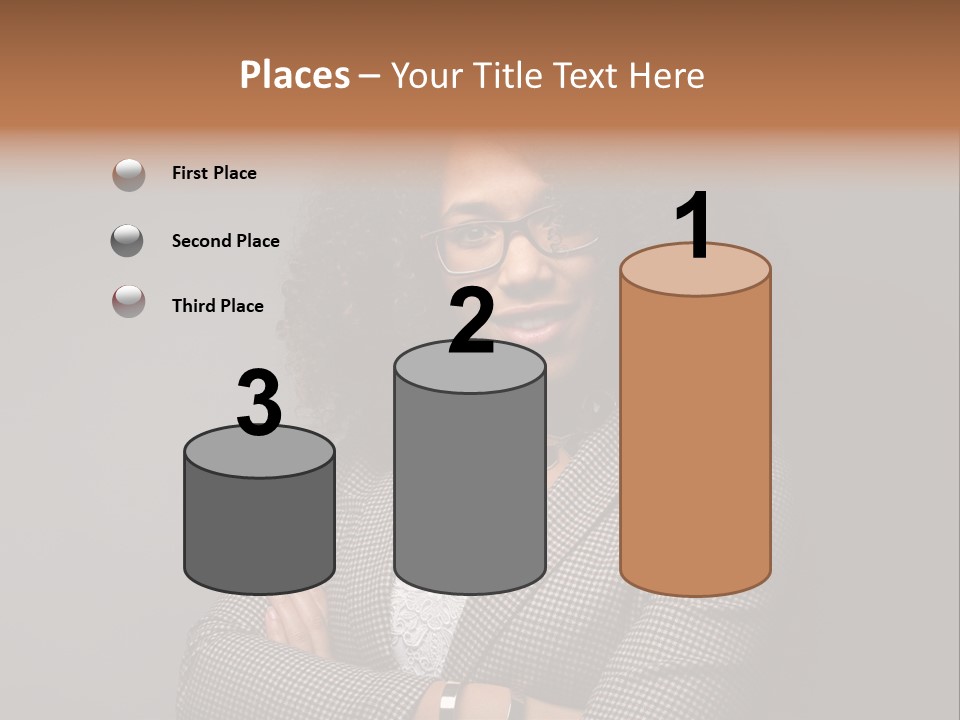 Black Facial Expression Mature  PowerPoint Template