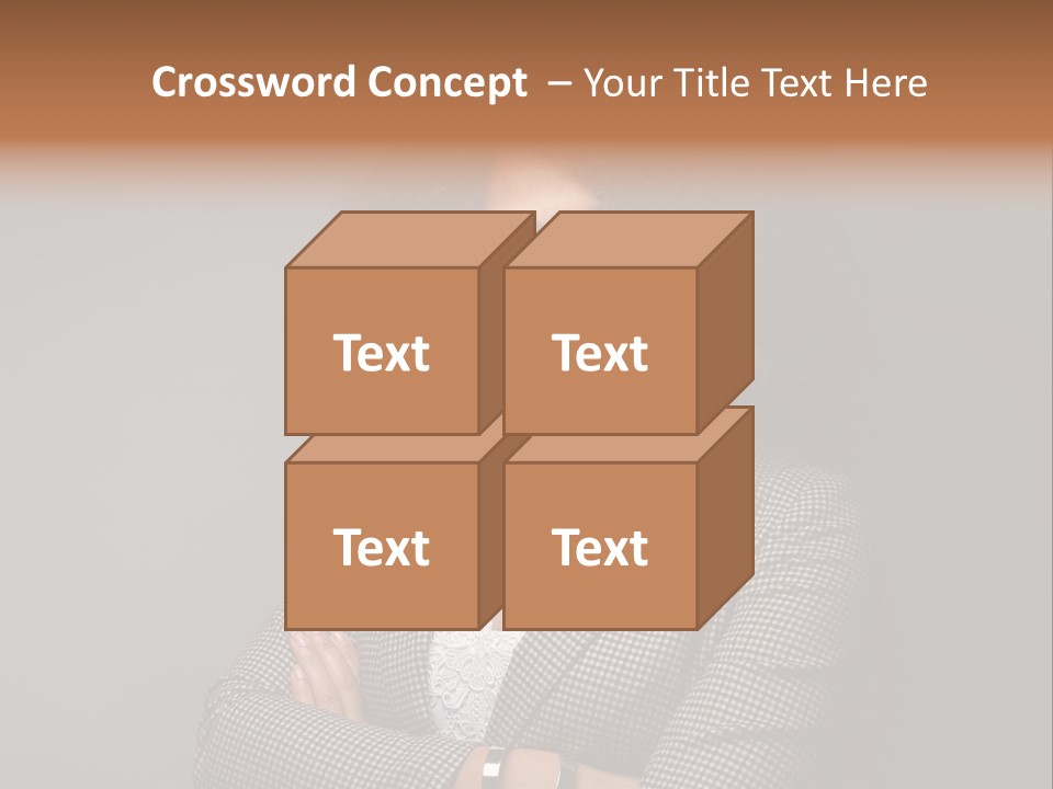 Black Facial Expression Mature  PowerPoint Template