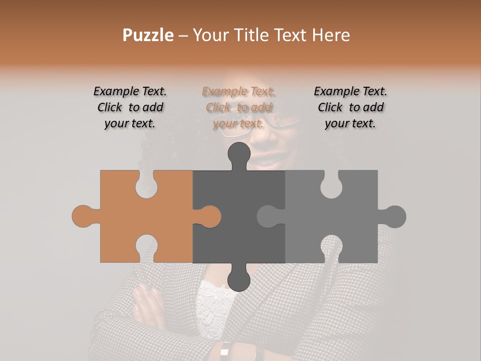 Black Facial Expression Mature  PowerPoint Template