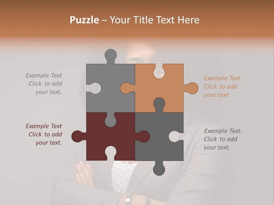 Black Facial Expression Mature  PowerPoint Template