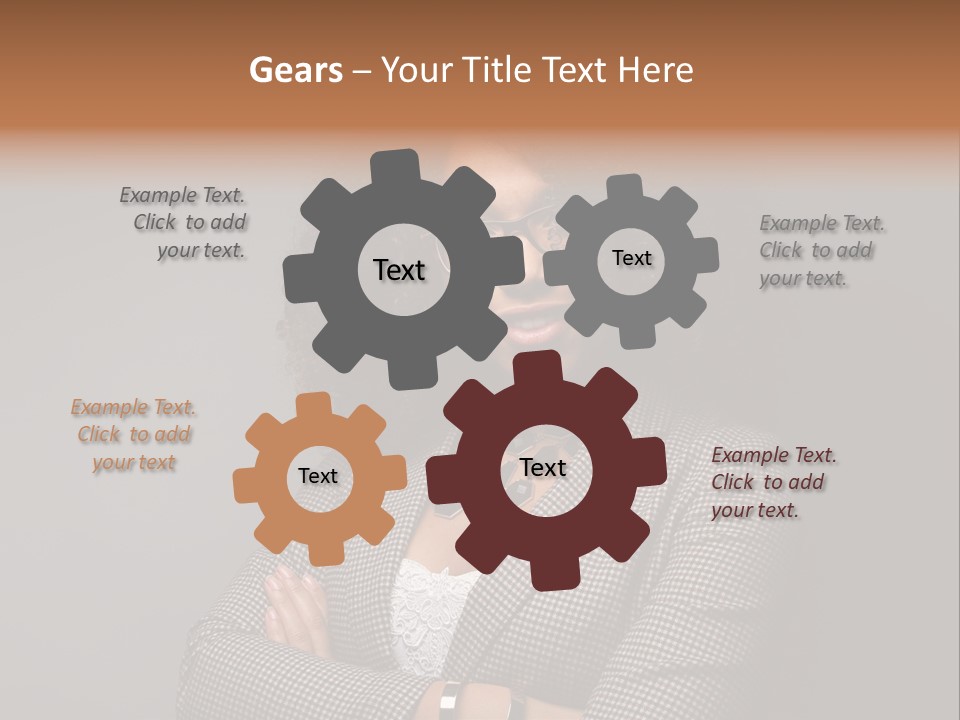 Black Facial Expression Mature  PowerPoint Template