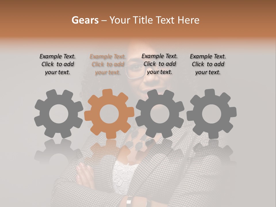 Black Facial Expression Mature  PowerPoint Template