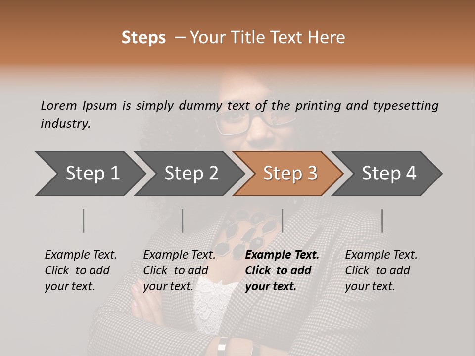 Black Facial Expression Mature  PowerPoint Template