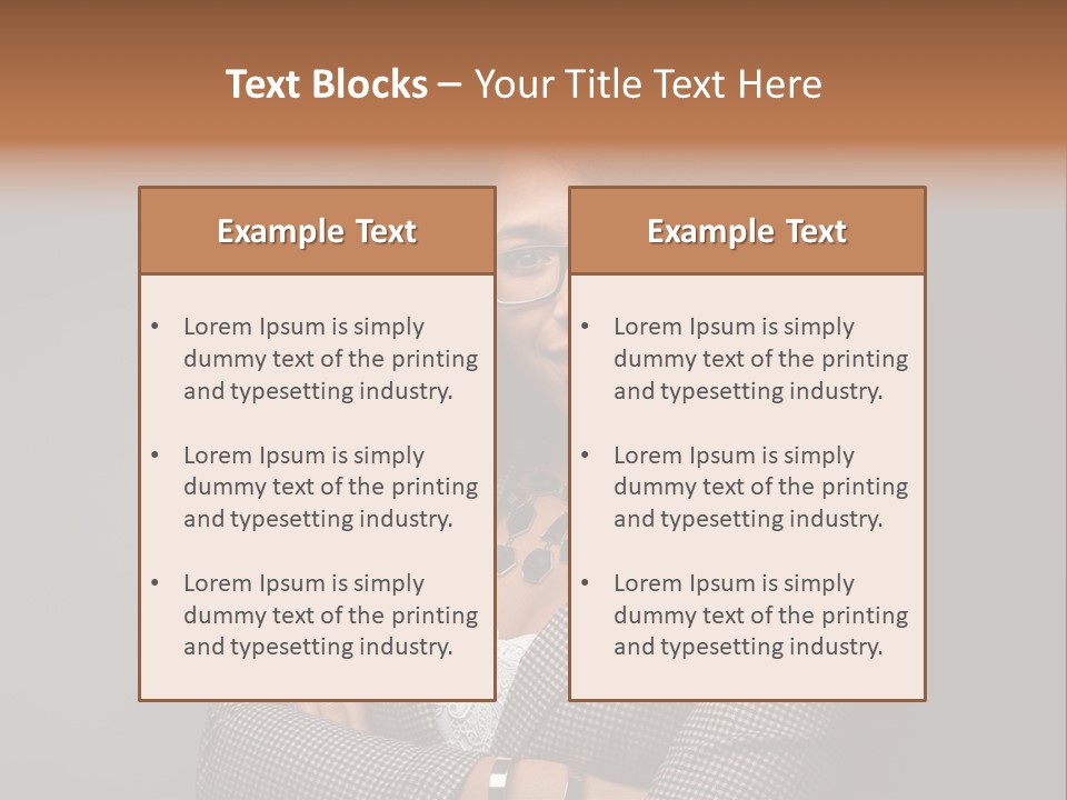 Black Facial Expression Mature  PowerPoint Template